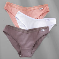 M-4XL Cotton Panties Female Underpants Sexy Panties for Women Briefs Underwear Plus Size Pantys Lingerie 3PCS/Set 6 Solid Color