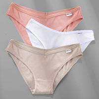 M-4XL Cotton Panties Female Underpants Sexy Panties for Women Briefs Underwear Plus Size Pantys Lingerie 3PCS/Set 6 Solid Color