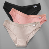 M-4XL Cotton Panties Female Underpants Sexy Panties for Women Briefs Underwear Plus Size Pantys Lingerie 3PCS/Set 6 Solid Color