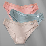 M-4XL Cotton Panties Female Underpants Sexy Panties for Women Briefs Underwear Plus Size Pantys Lingerie 3PCS/Set 6 Solid Color