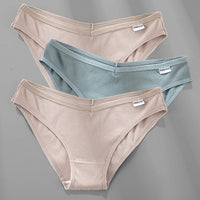 M-4XL Cotton Panties Female Underpants Sexy Panties for Women Briefs Underwear Plus Size Pantys Lingerie 3PCS/Set 6 Solid Color