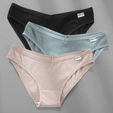 M-4XL Cotton Panties Female Underpants Sexy Panties for Women Briefs Underwear Plus Size Pantys Lingerie 3PCS/Set 6 Solid Color