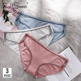 FallSweet 3 pcs/pack! Cotton Panties for Women  Plus Size Soft Briefs Sexy Lingerie Girl Underwear Female